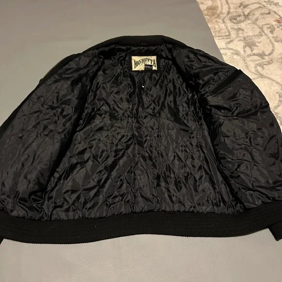 Mobetta The Original Authentic Black Suede Bomber Jacket Mens Size M